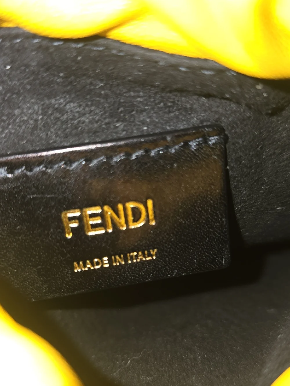 Fendi Yellow Drawstring Mini Pouch - Picture 16 of 17
